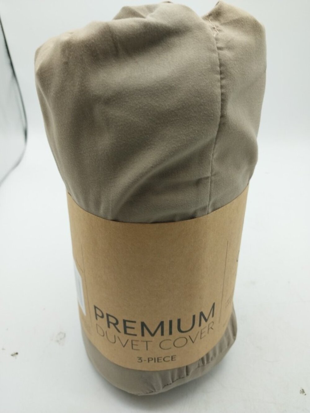 Premium Duvet Cover Set 3 Piece Full/Queen Size Taupe